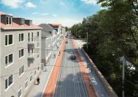 So wird die Frankfurter Straße zwischen Landwehr- und Kahlertstraße in Zukunft aussehen.