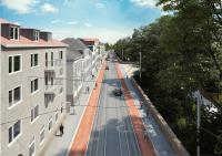 So soll die Frankfurter Straße in Zukunft aussehen. Am 9. April beginnen Bauarbeiten und Umleitungsverkehre.