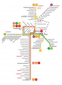 Liniennetzplan Straßenbahn Herbstferien 2021