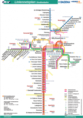 Liniennetzplan Straßenbahn ab 25.4.2022